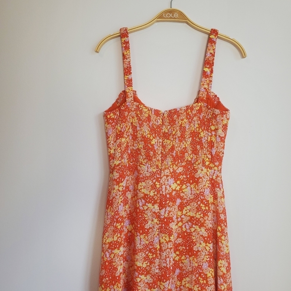 Astr The Label Elsie Orange Floral Dress - Picture 7 of 12
